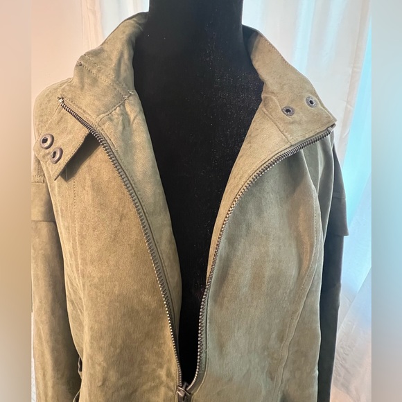 Blu Pepper Olive Light Jacket NWT L - Picture 3 of 9